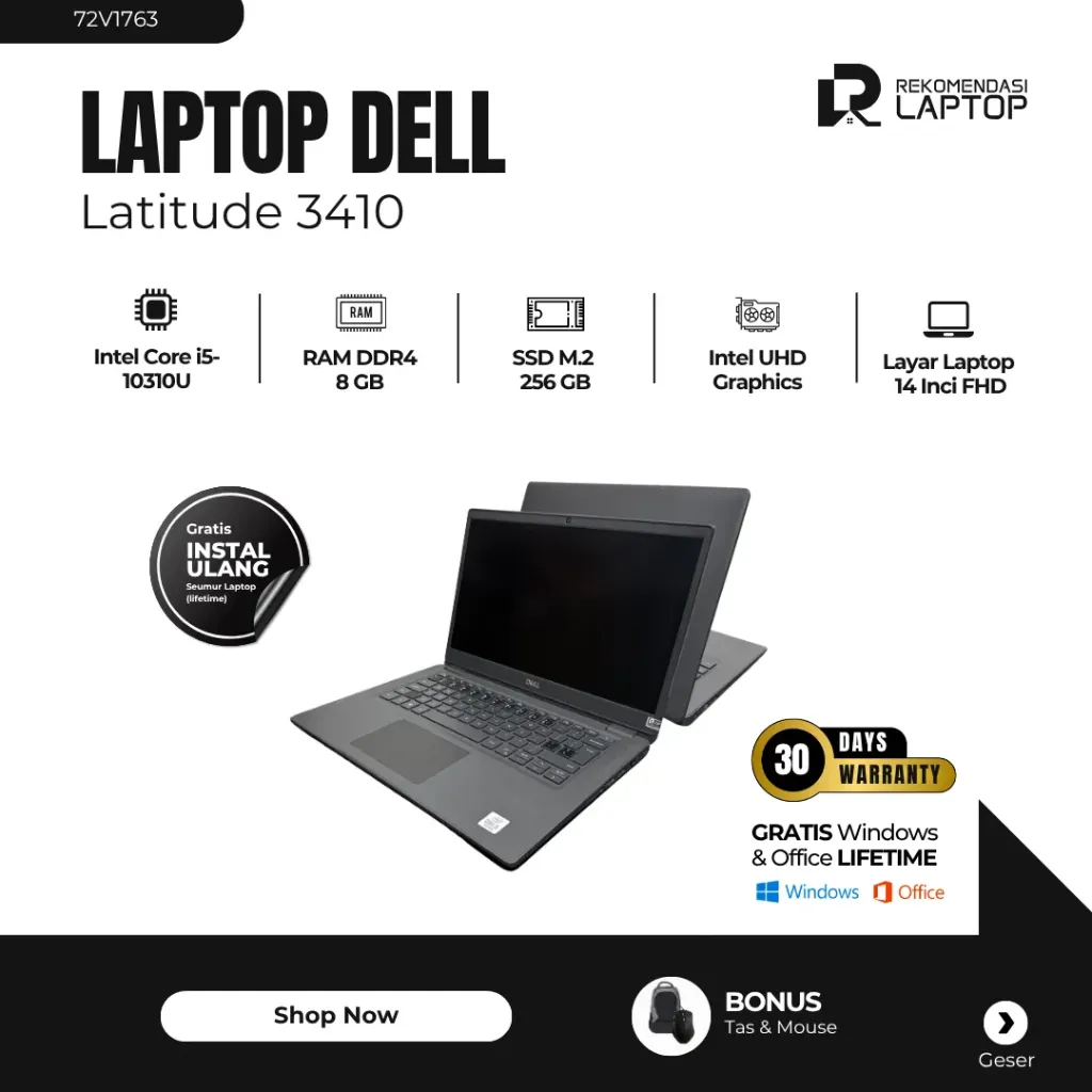 [72V1763] Dell Latitude 3410