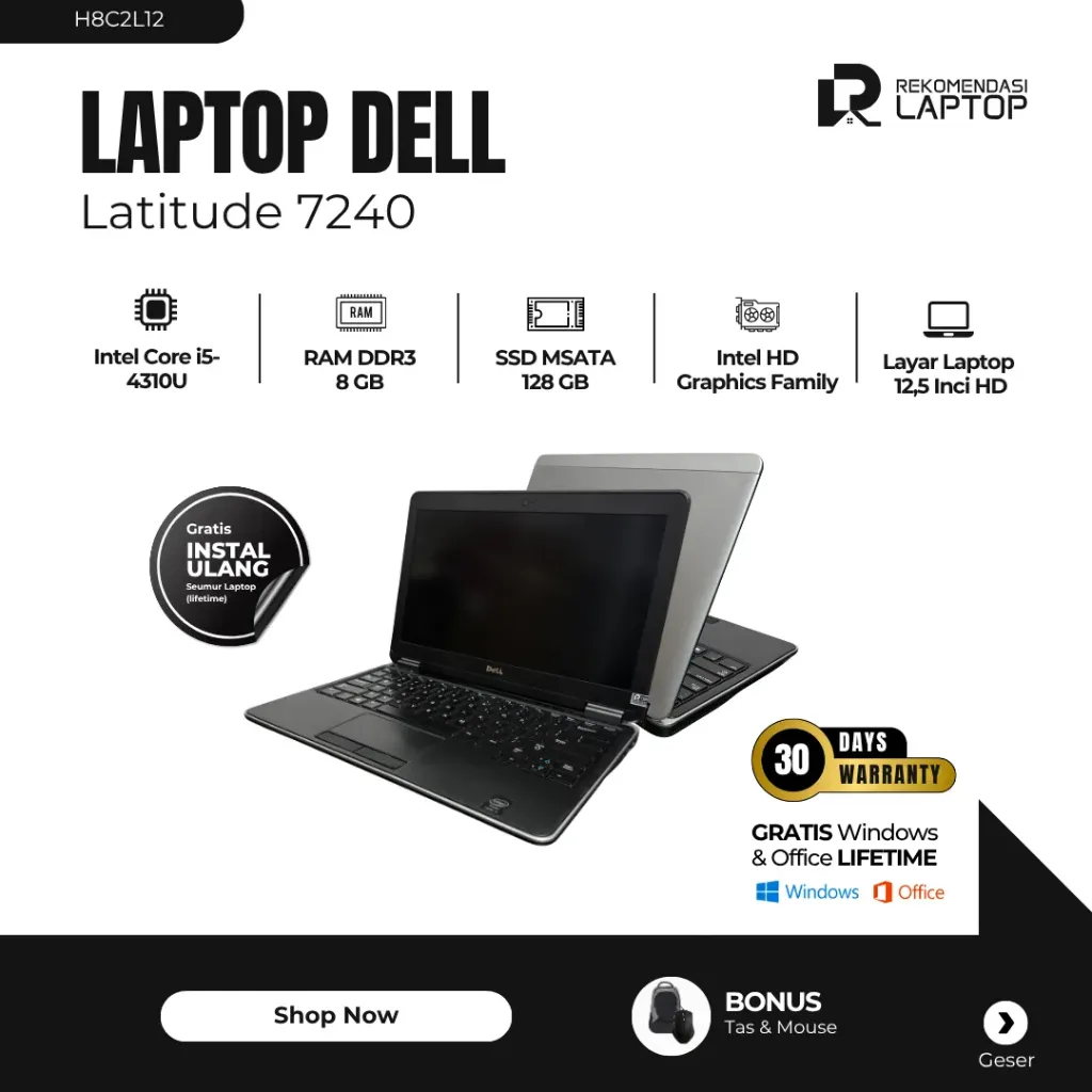 [H8C2L12] Dell Latitude 7240