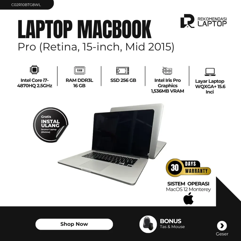 [C02R10BTG8WL] MacBook Pro (Retina, 15-inch, Mid 2015)
