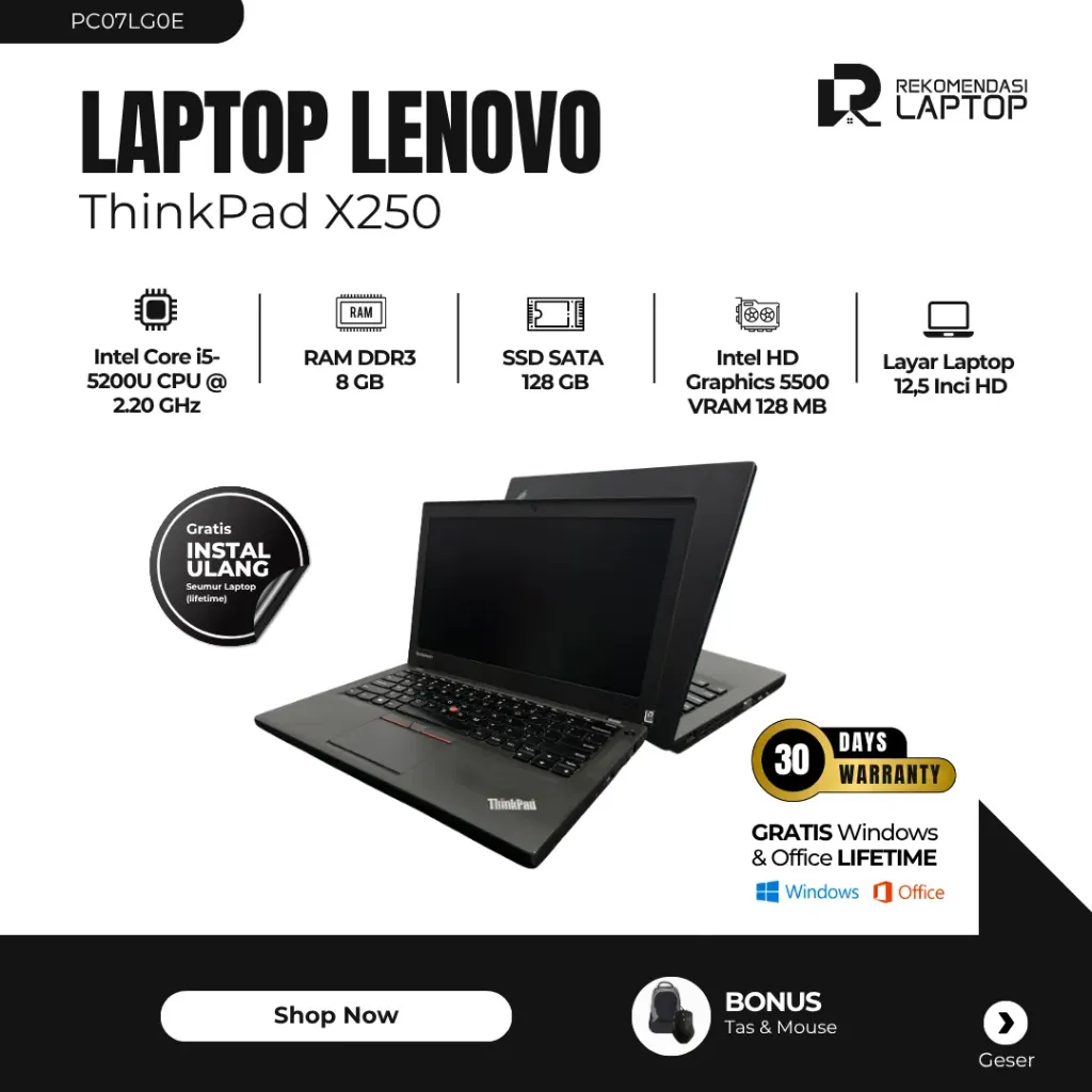[PC07LG0E] Lenovo ThinkPad X250