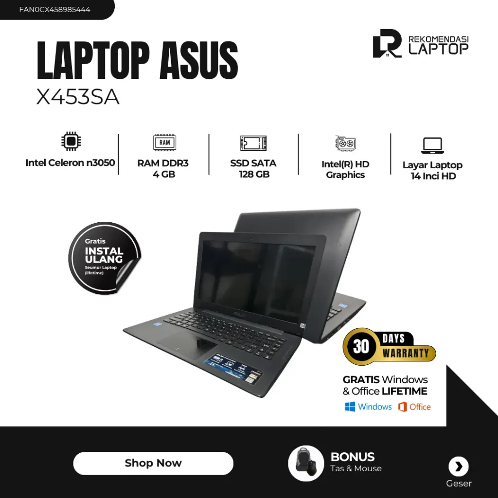 [FAN0CX458985444] Asus X453SA - WX001D