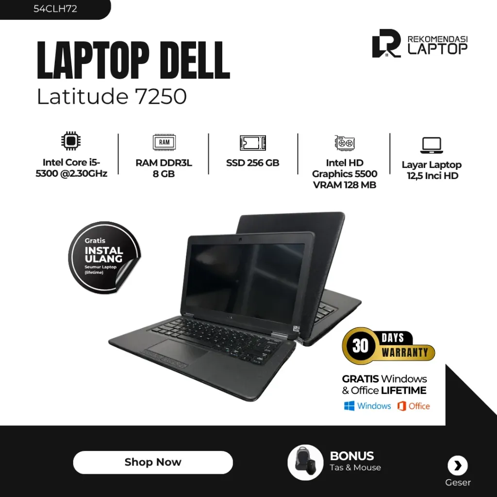 [54CLH72] Dell Latitude 7250