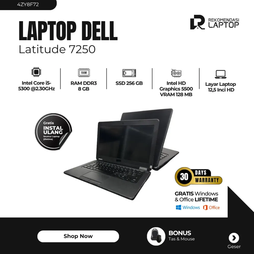 [4ZY8F72] Dell Latitude 7250
